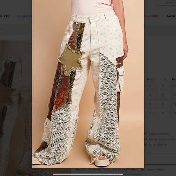 POL Artistic Patchwork Flare Jeans - Picture 3 of 9